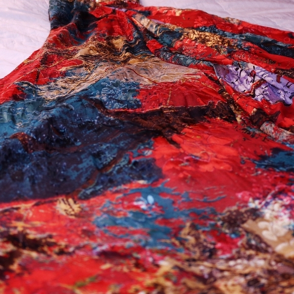 Stunning Tony Bowls / Mon Cheri Evening Gown,Boho Wedding, Prom, Pageant Dress - Picture 12 of 16